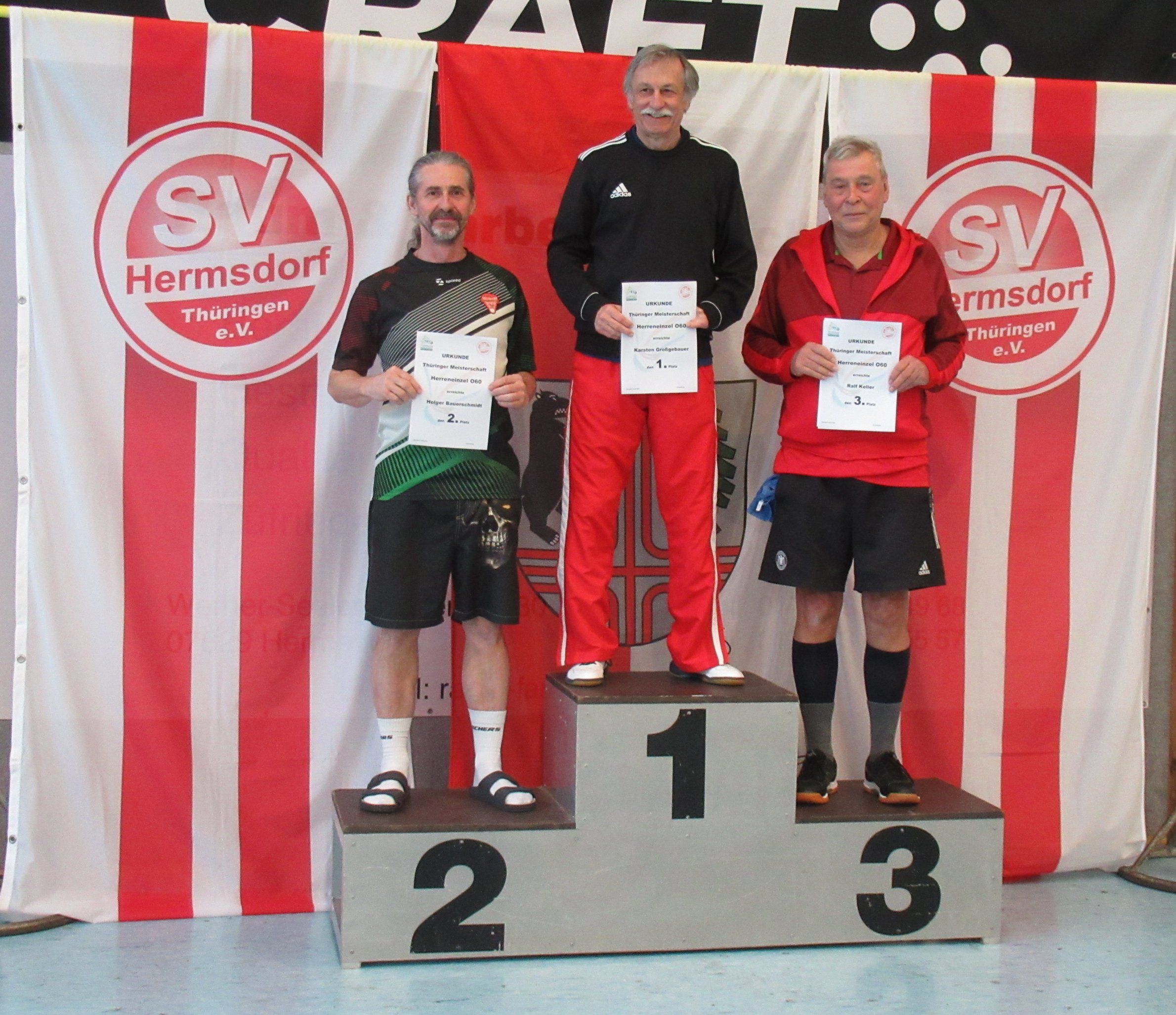 Siegerehrung Einzel O.60 - 2. Platz Holger Bauerschmidt